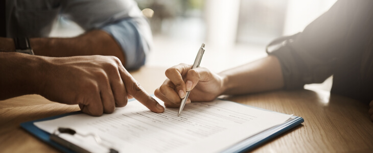 A person signs a will